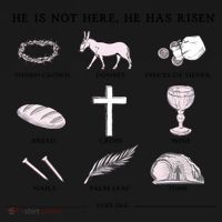 He Is Not Here He Has Risen Christian Jesus Easter Day Family Matching Apron thumb 3