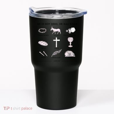He Is Not Here He Has Risen Christian Jesus Easter Day Family Matching Tumbler
