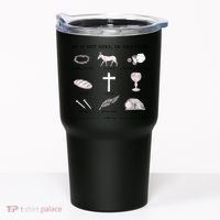 He Is Not Here He Has Risen Christian Jesus Easter Day Family Matching Tumbler thumb 0