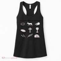 He Is Not Here He Has Risen Christian Jesus Easter Day Family Matching Women's Tank Top thumb 0