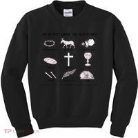 He Is Not Here He Has Risen Christian Jesus Easter Day Family Matching Kids Sweatshirt thumb 0