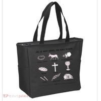 He Is Not Here He Has Risen Christian Jesus Easter Day Family Matching Tote Bag thumb 2