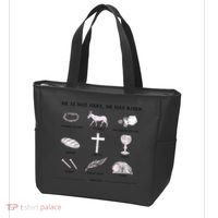 He Is Not Here He Has Risen Christian Jesus Easter Day Family Matching Tote Bag thumb 3