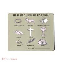 He Is Not Here He Has Risen Christian Jesus Easter Day Family Matching Mousepad thumb 0