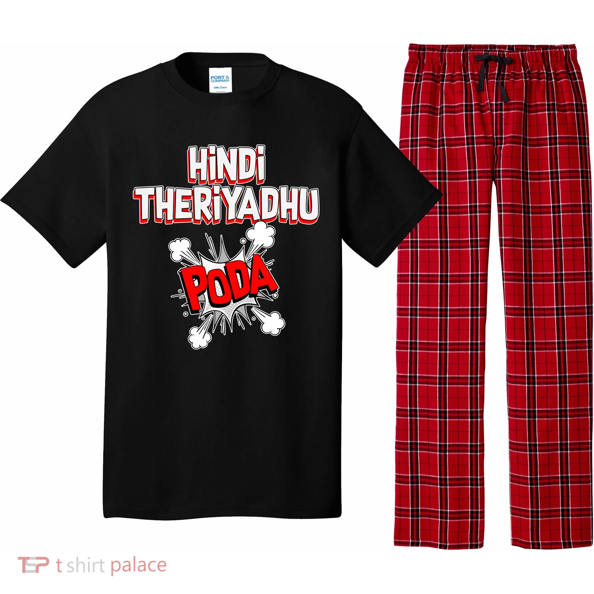 Hindi Theriyathu Poda Hindi Imposition Pajama Set