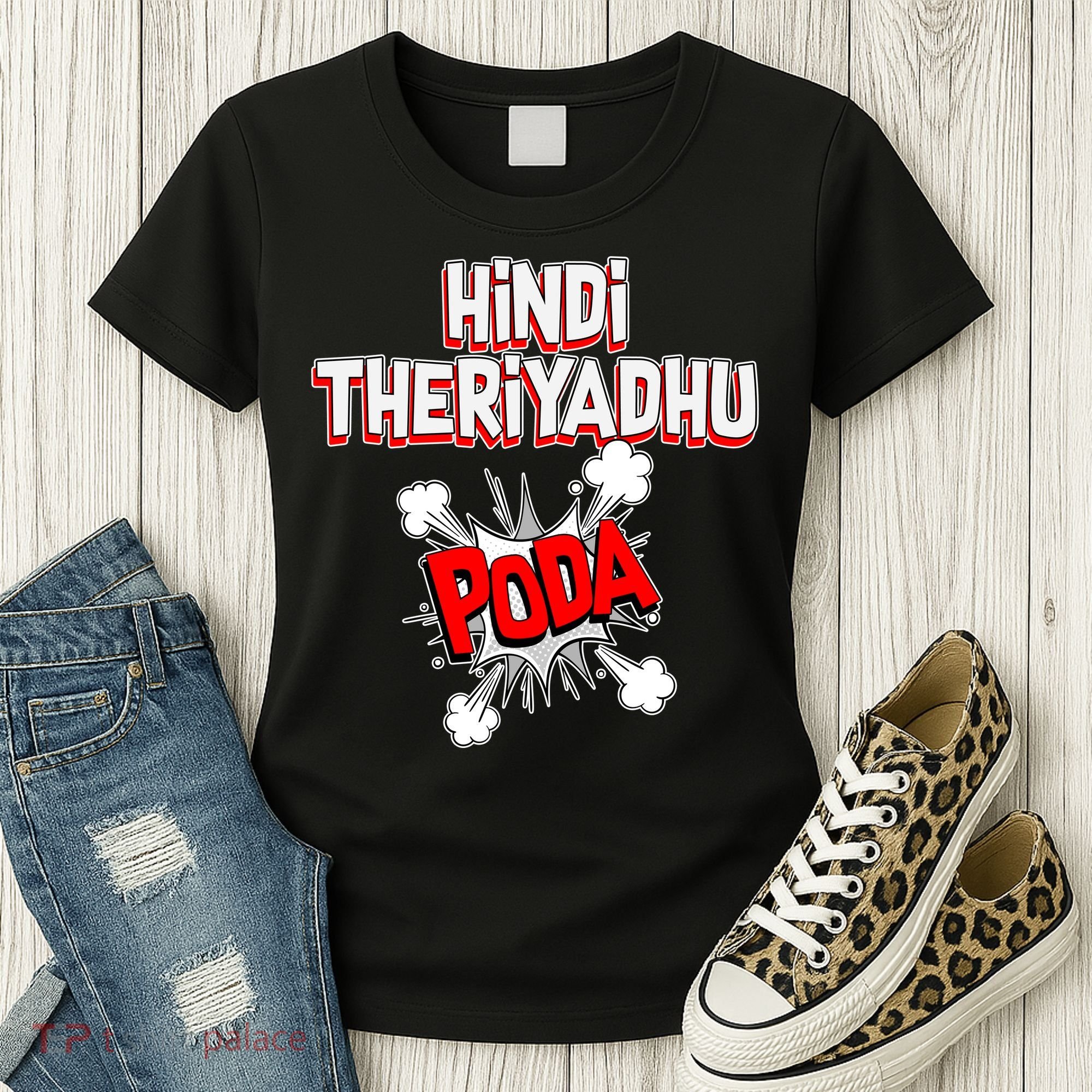 Hindi Theriyathu Poda Hindi Imposition Women's T-Shirt