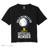 Hole In One Club Golf Club Golfer Hole In One Women's Crop Top Tee thumb 0