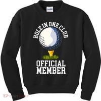 Hole In One Club Golf Club Golfer Hole In One Kids Sweatshirt thumb 0