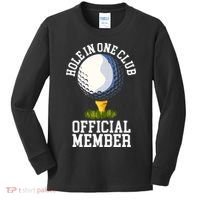 Hole In One Club Golf Club Golfer Hole In One Kids Long Sleeve Shirt thumb 0