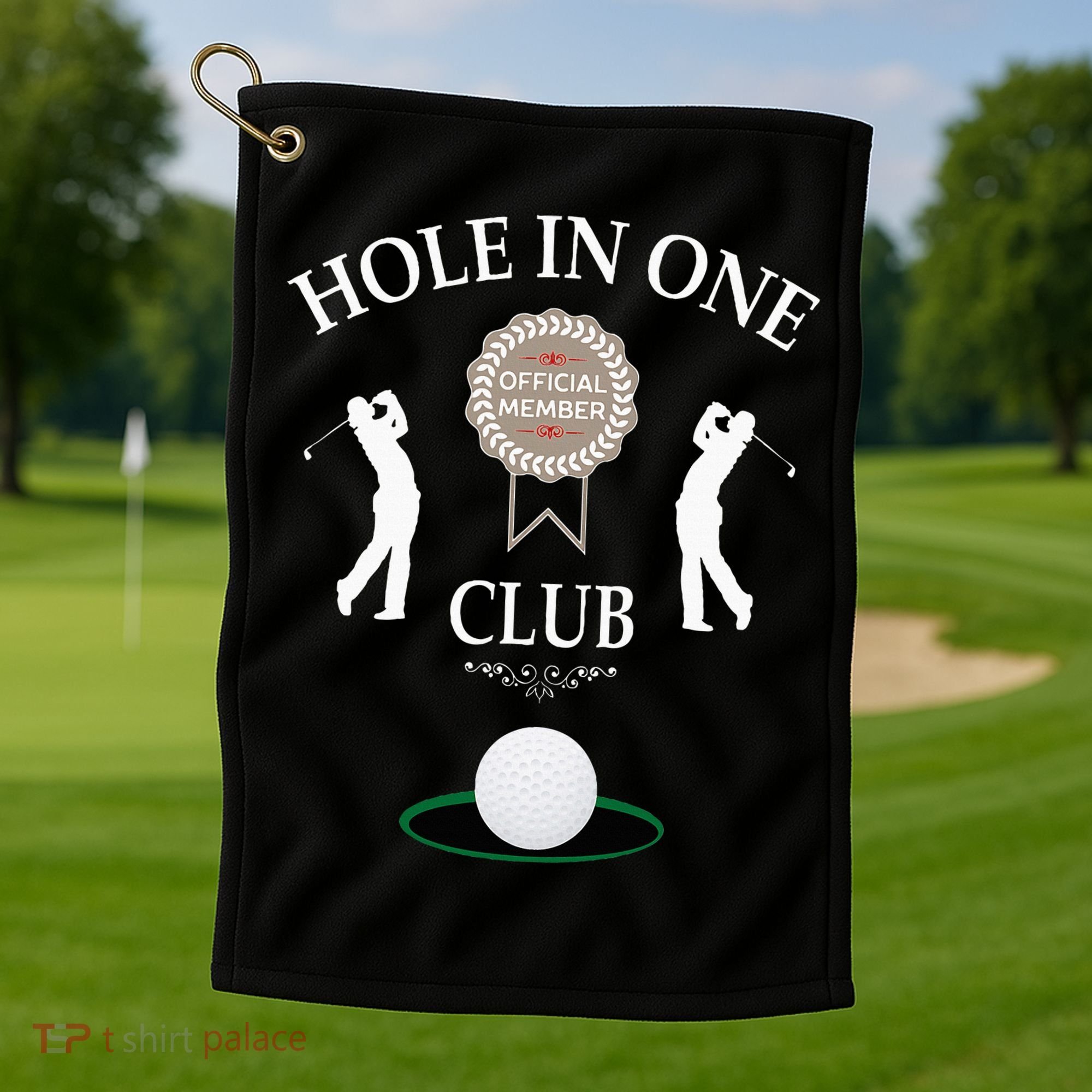 Hole In One Club Funny Golf Humor Golf Towel