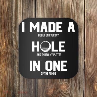 Hole In One Golf Gag Coaster