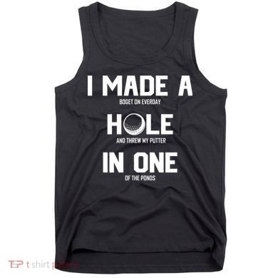 Hole In One Golf Gag Tank Top
