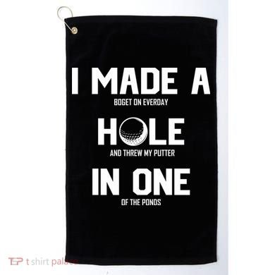 Hole In One Golf Gag Golf Towel