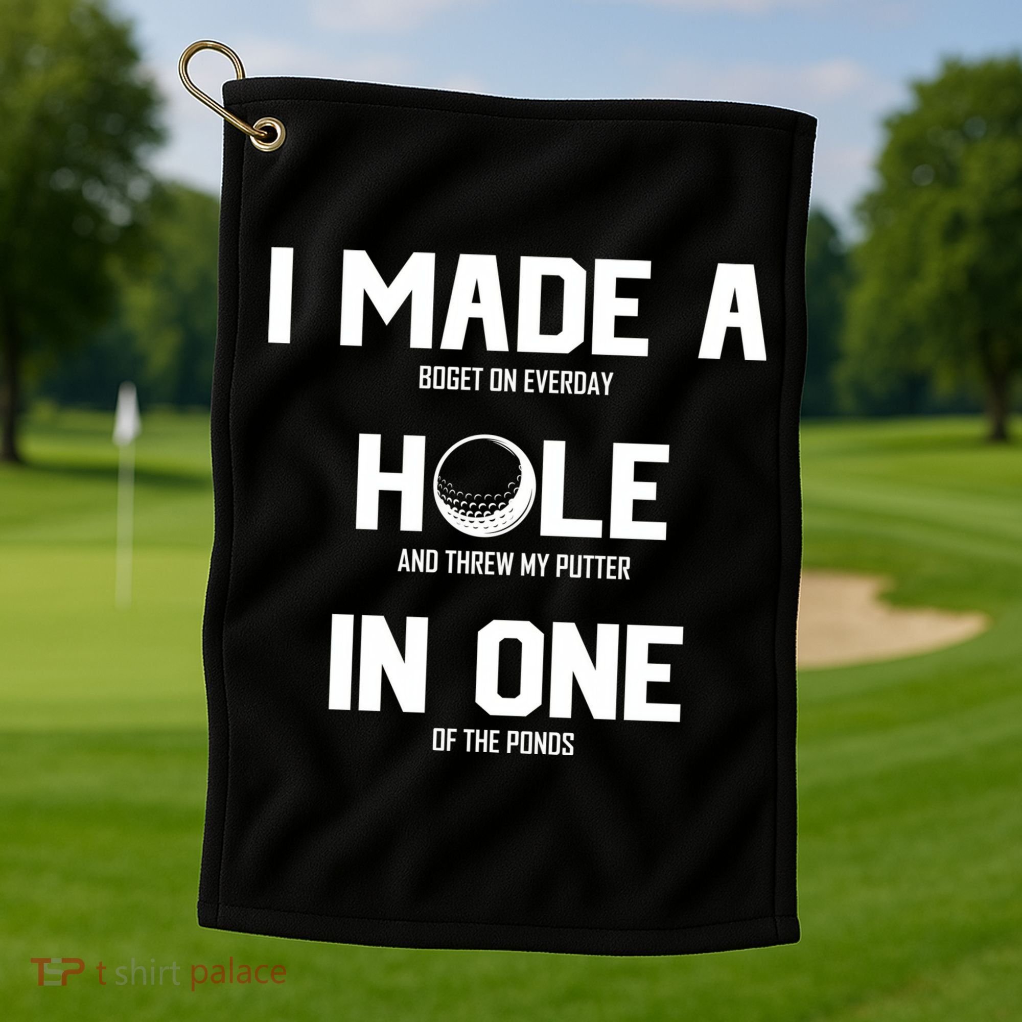 Hole In One Golf Gag Golf Towel