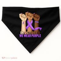 Hand In October Purple Dv Domestic Violence Awareness Month USA-Made Doggie Bandana thumb 0