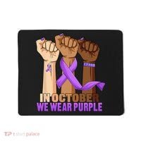 Hand In October Purple Dv Domestic Violence Awareness Month Mousepad thumb 0