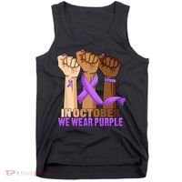 Hand In October Purple Dv Domestic Violence Awareness Month Tank Top thumb 0