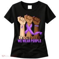 Hand In October Purple Dv Domestic Violence Awareness Month Women's T-Shirt thumb 0