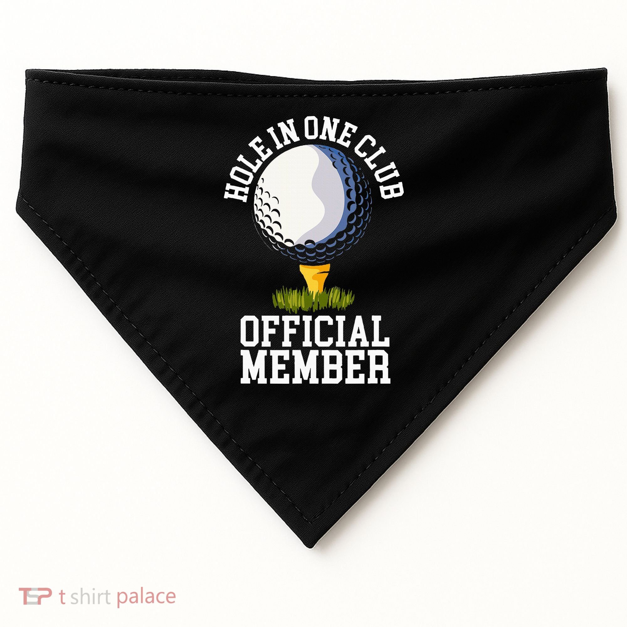Hole In One Club Golf Club Golfer Hole In One USA-Made Doggie Bandana