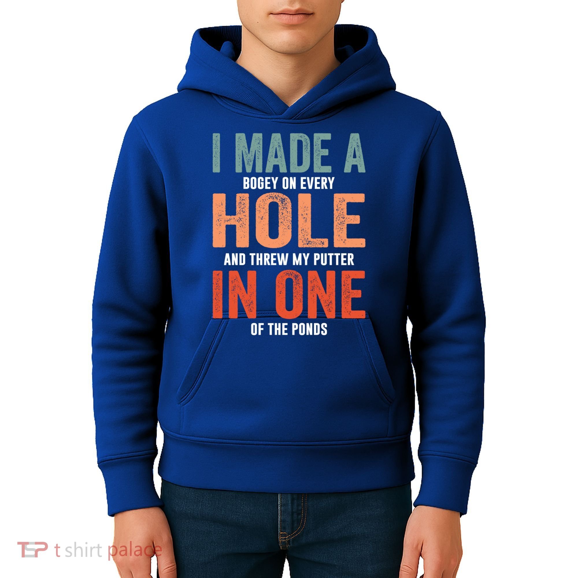 Hole In One Funny I Made A Bogey On Every Hole Golf Funny Gift Kids Hoodie