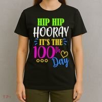 HIP HIP Hooray Its The 100th Day Of School  T-Shirt thumb 4