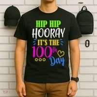 HIP HIP Hooray Its The 100th Day Of School  T-Shirt thumb 6