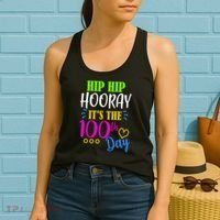 HIP HIP Hooray Its The 100th Day Of School  Women's Tank Top thumb 2