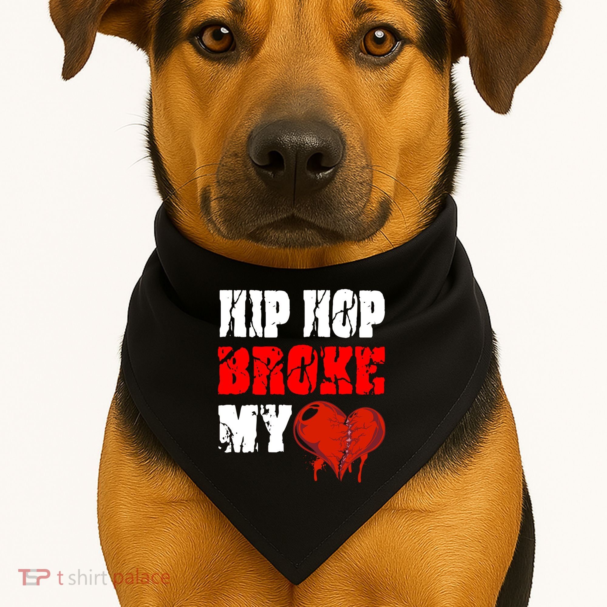 Hip Hop Broke My Heart USA-Made Doggie Bandana