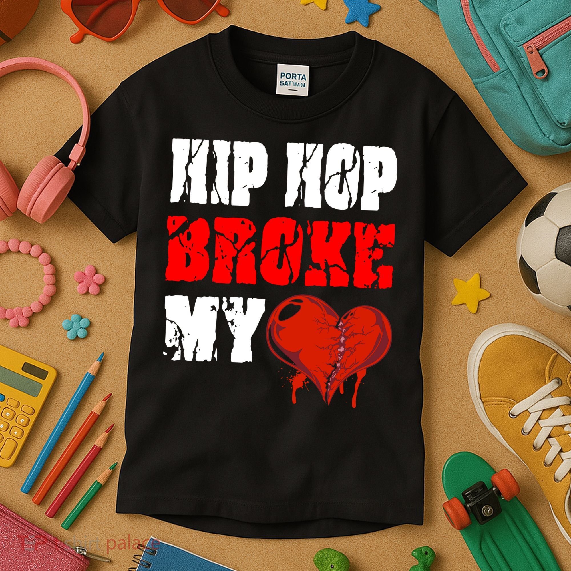 Hip Hop Broke My Heart Kids T-Shirt