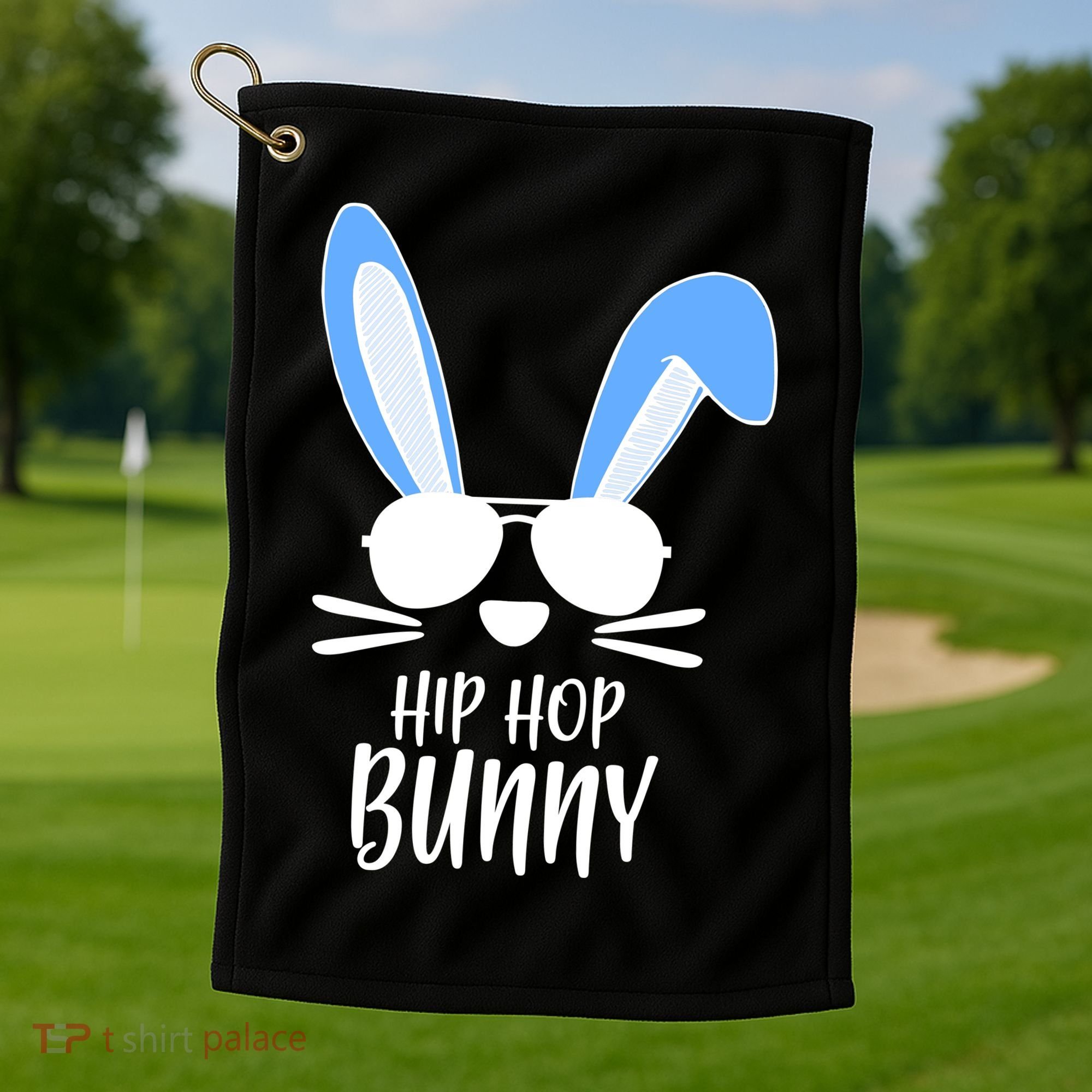 Hip Hop Bunny Golf Towel