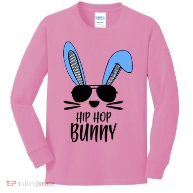 Hip Hop Bunny Kids Long Sleeve Shirt
