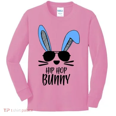 Hip Hop Bunny Kids Long Sleeve Shirt