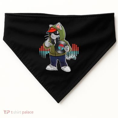 Hip Hop DJ Cat Catnip Records USA-Made Doggie Bandana