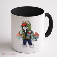 Hip Hop DJ Cat Catnip Records Coffee Mug thumb 1