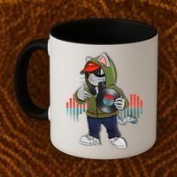 Hip Hop DJ Cat Catnip Records Coffee Mug thumb 2