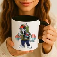 Hip Hop DJ Cat Catnip Records Coffee Mug thumb 3