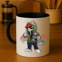 Hip Hop DJ Cat Catnip Records Coffee Mug thumb 4
