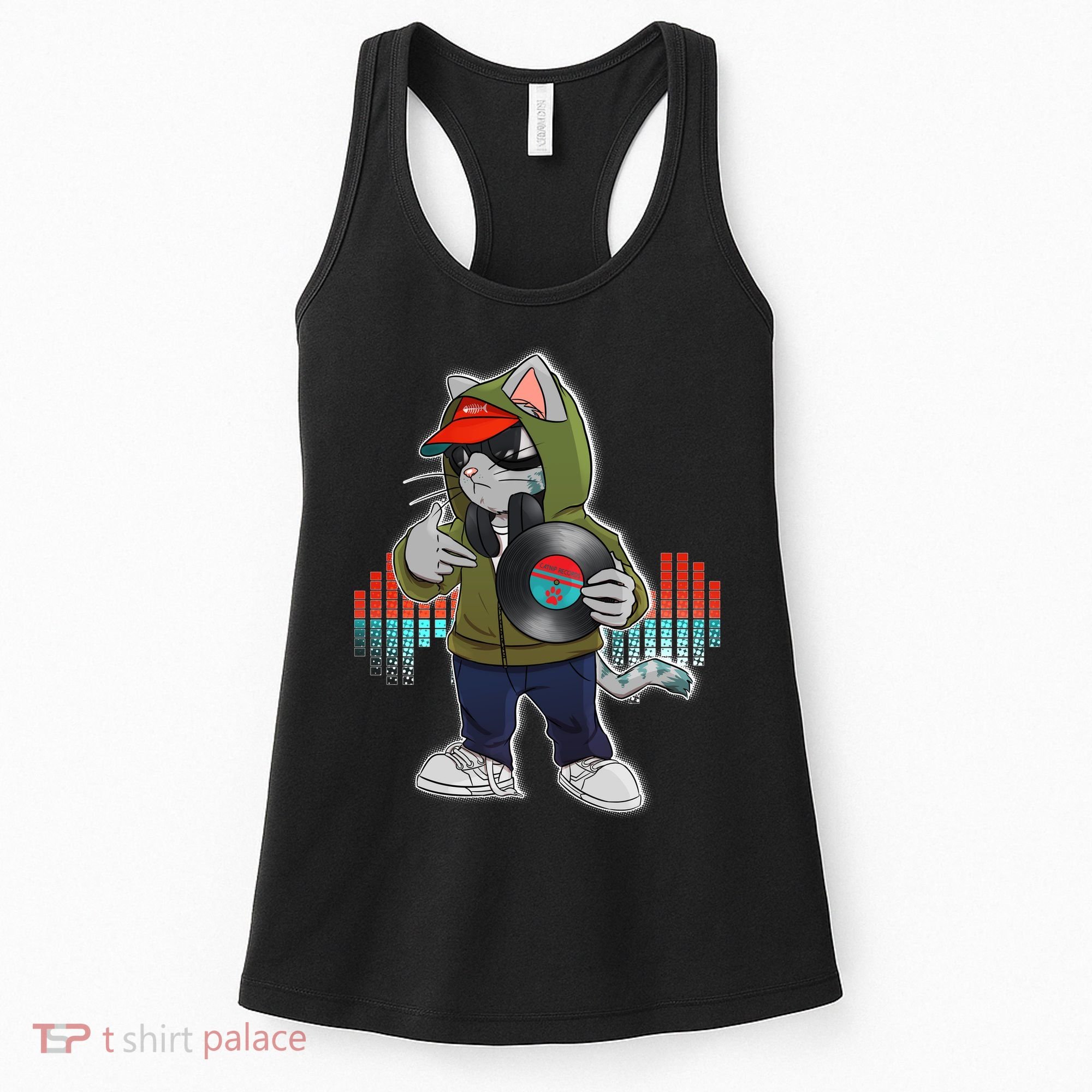 Hip Hop DJ Cat Catnip Records Women's Tank Top