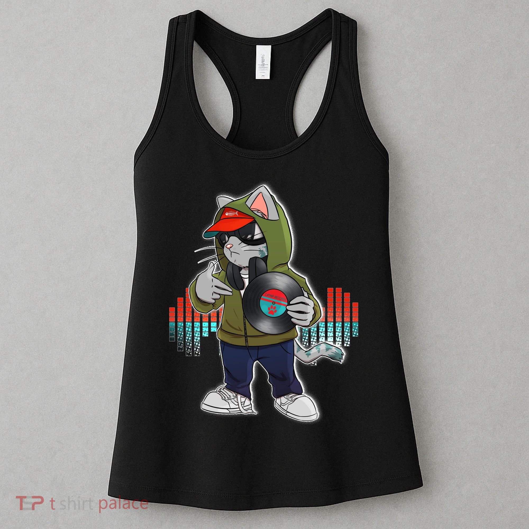 Hip Hop DJ Cat Catnip Records Women's Tank Top