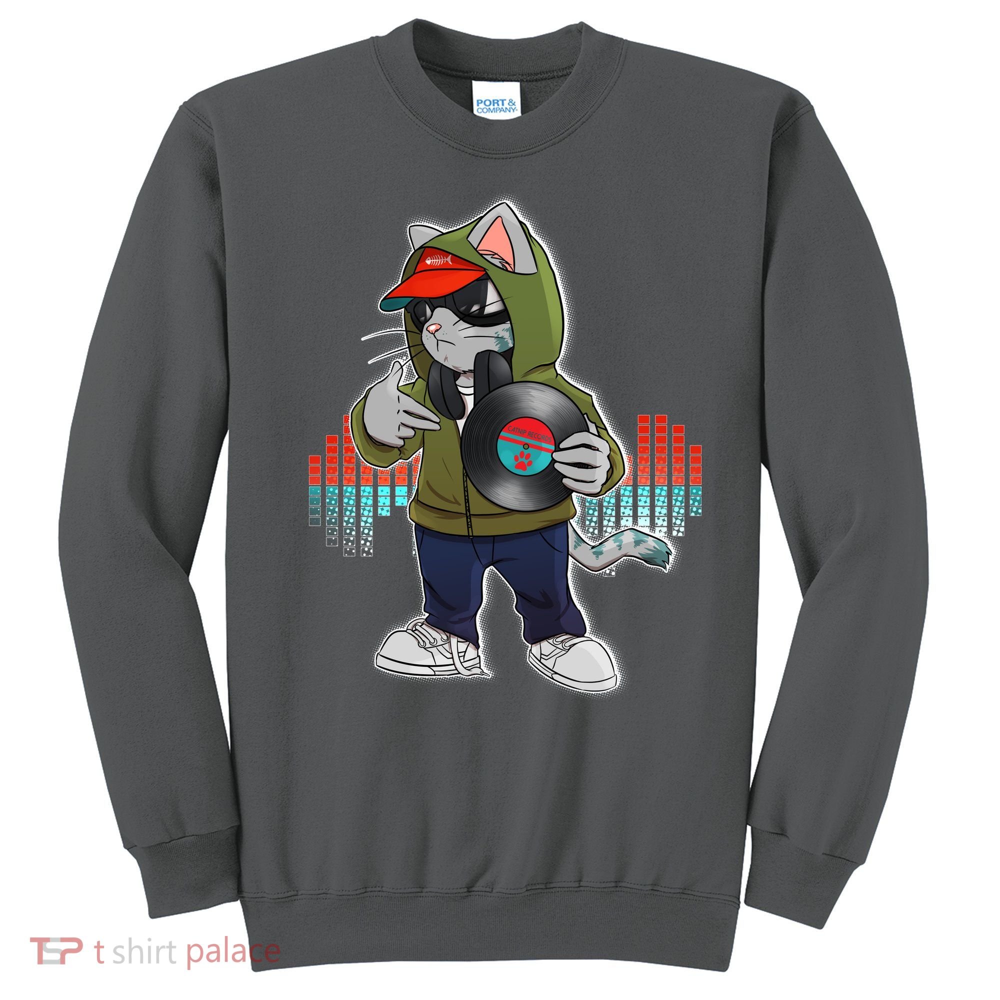 Hip Hop DJ Cat Catnip Records Sweatshirt