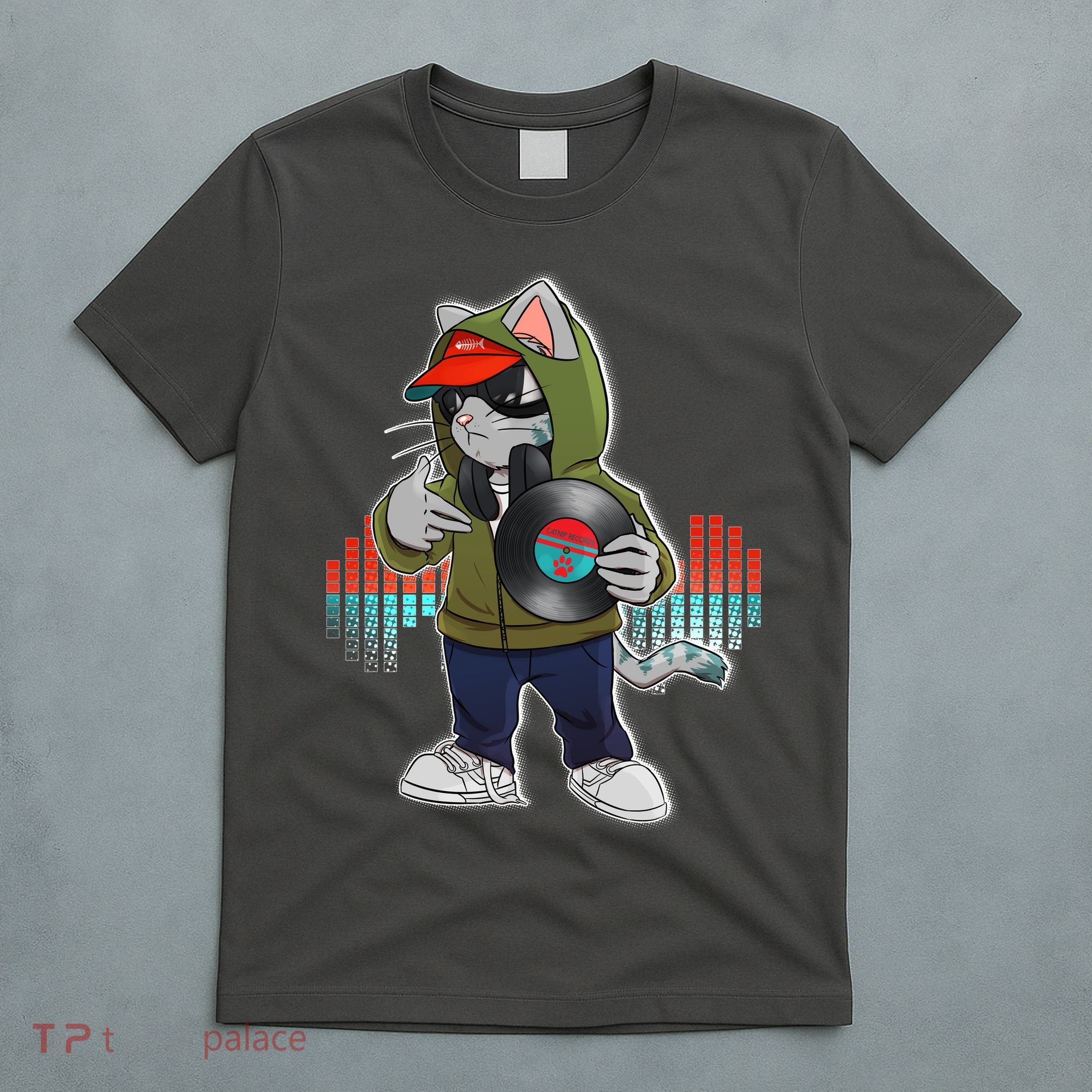 Hip Hop DJ Cat Catnip Records T-Shirt