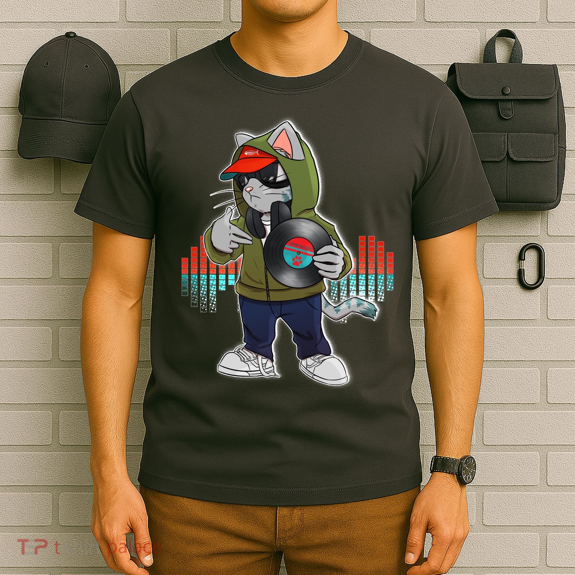 Hip Hop DJ Cat Catnip Records T-Shirt