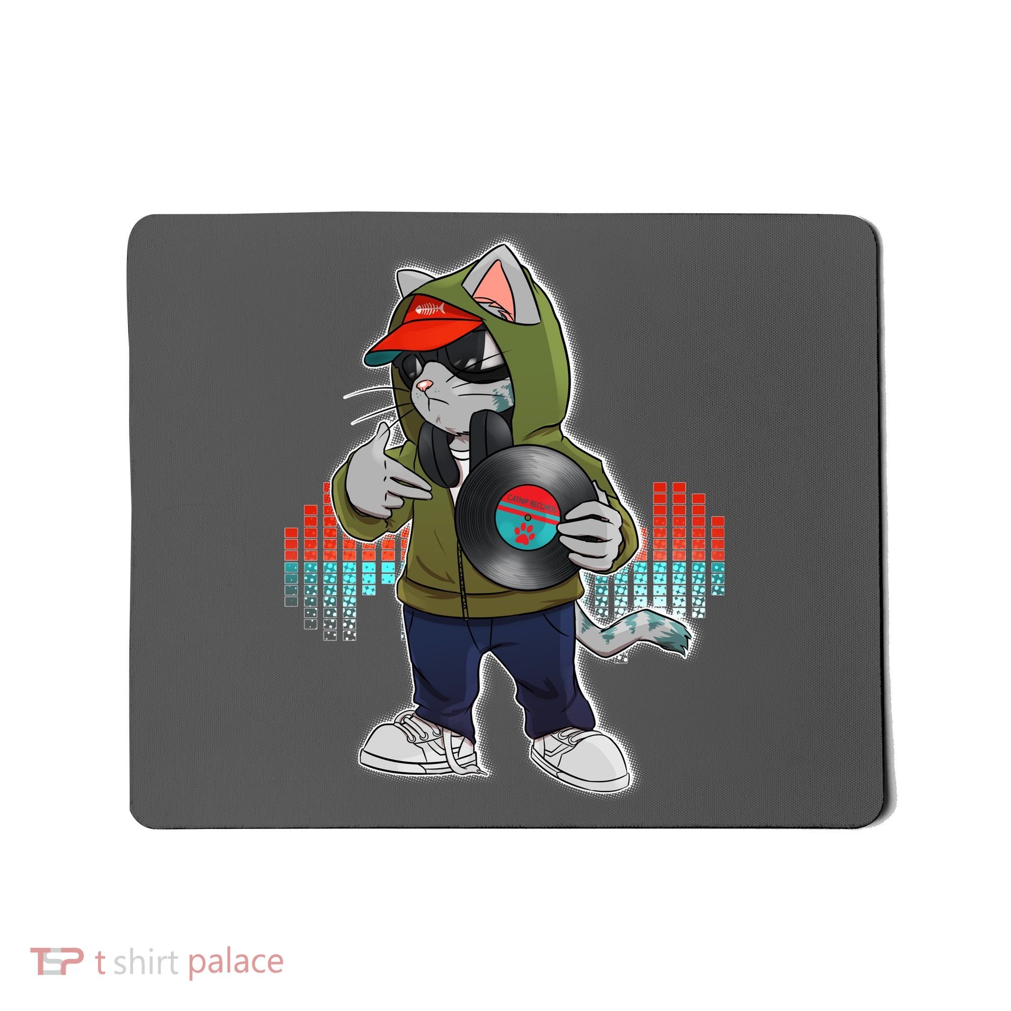 Hip Hop DJ Cat Catnip Records Mousepad
