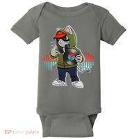 Hip Hop DJ Cat Catnip Records Baby Bodysuit thumb 0