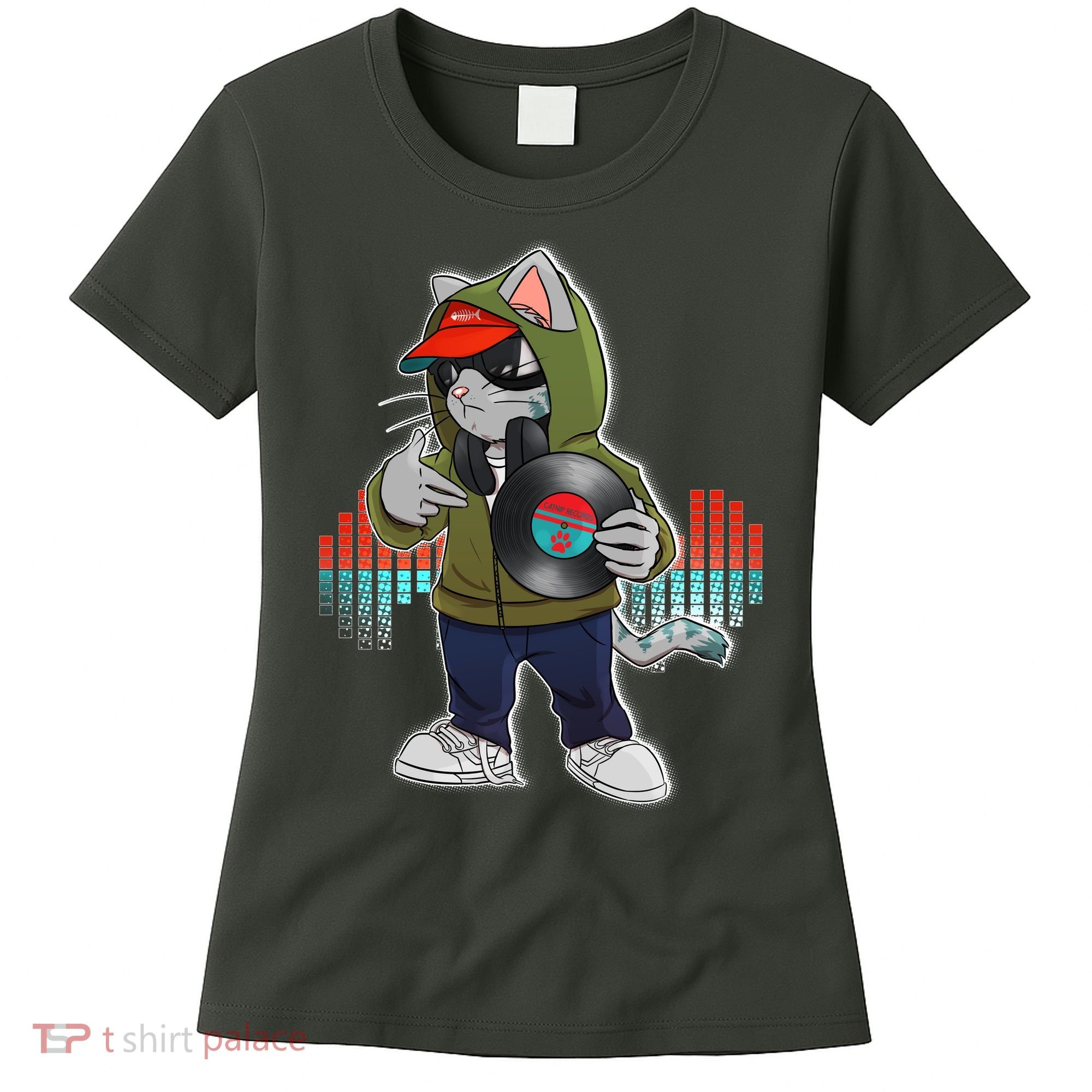 Hip Hop DJ Cat Catnip Records Women's T-Shirt