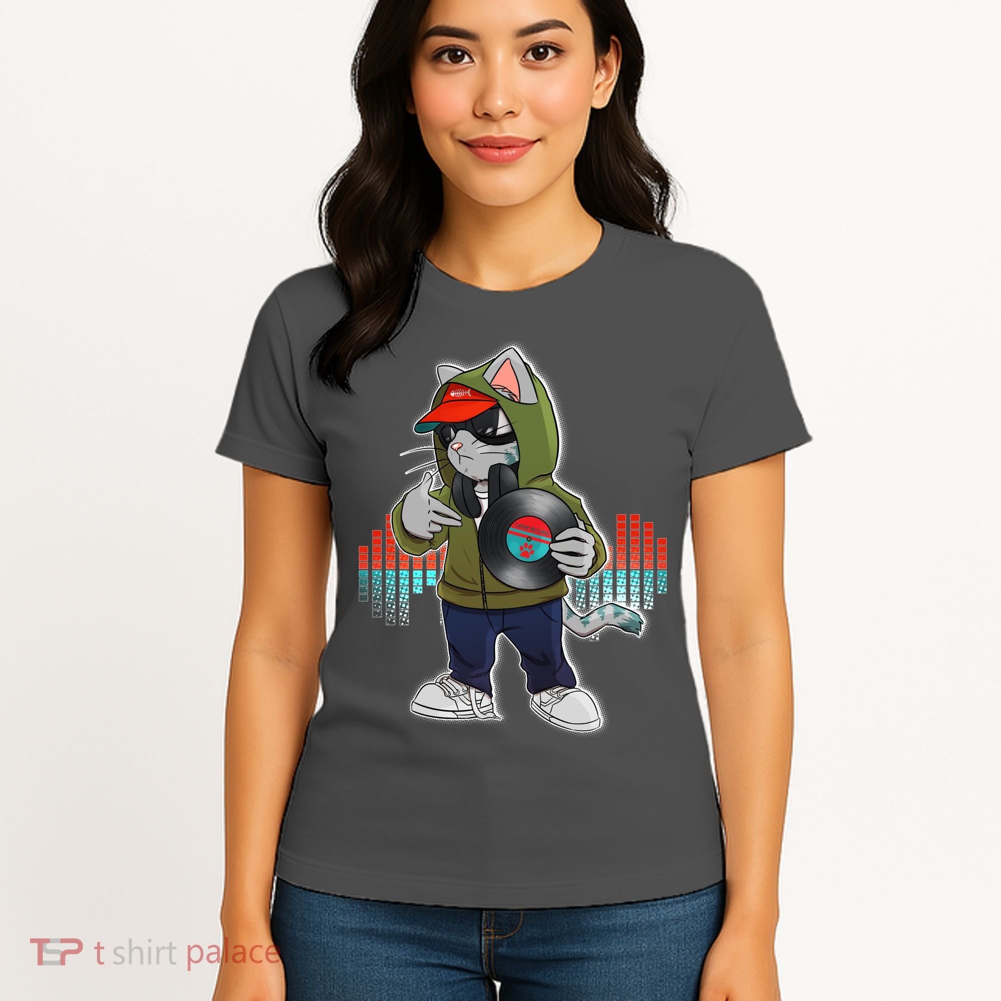 Hip Hop DJ Cat Catnip Records Women's T-Shirt
