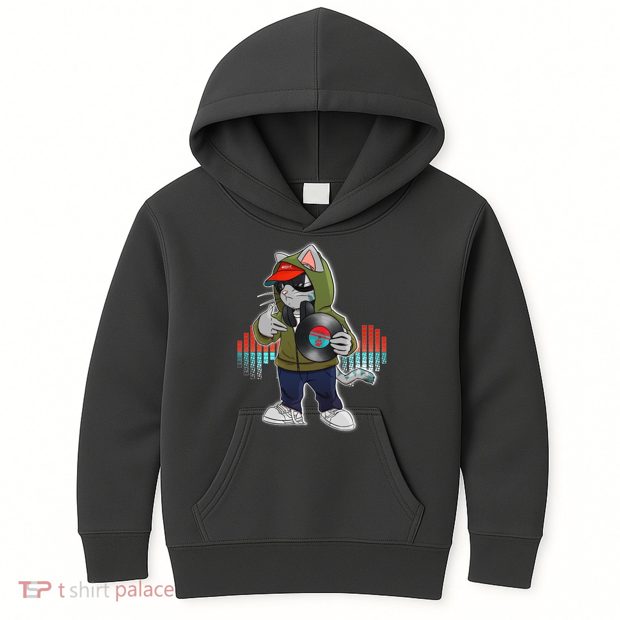 Hip Hop DJ Cat Catnip Records Kids Hoodie
