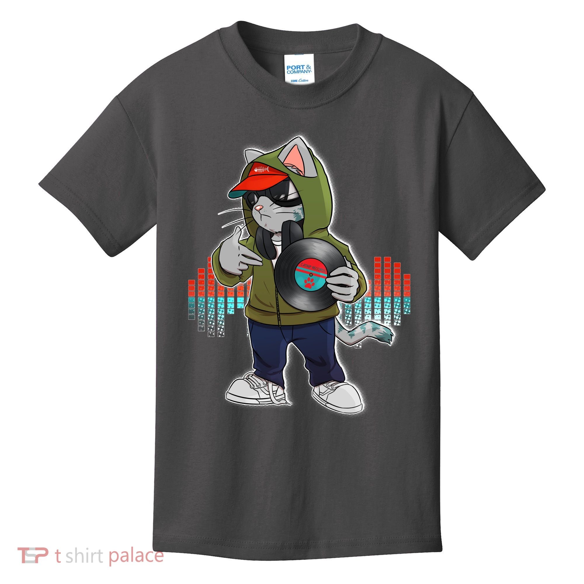 Hip Hop DJ Cat Catnip Records Kids T-Shirt