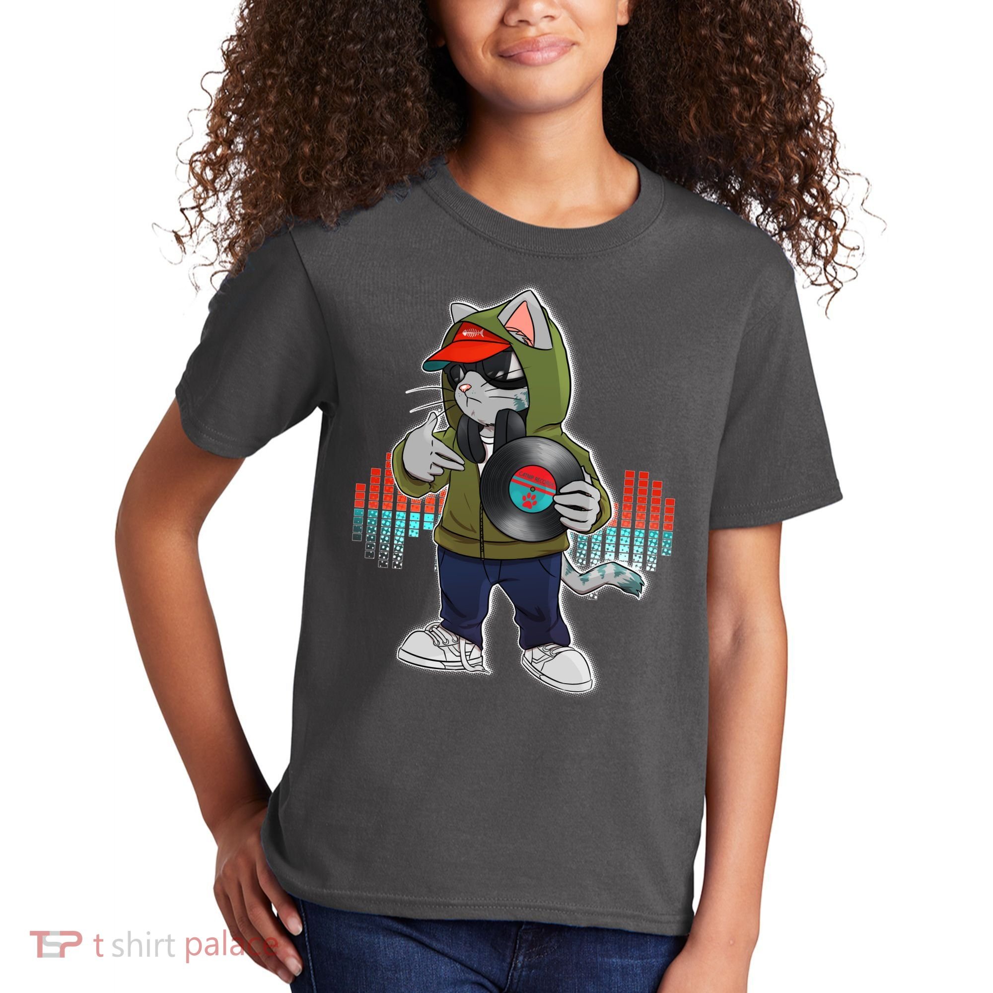 Hip Hop DJ Cat Catnip Records Kids T-Shirt