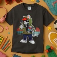 Hip Hop DJ Cat Catnip Records Kids T-Shirt thumb 3
